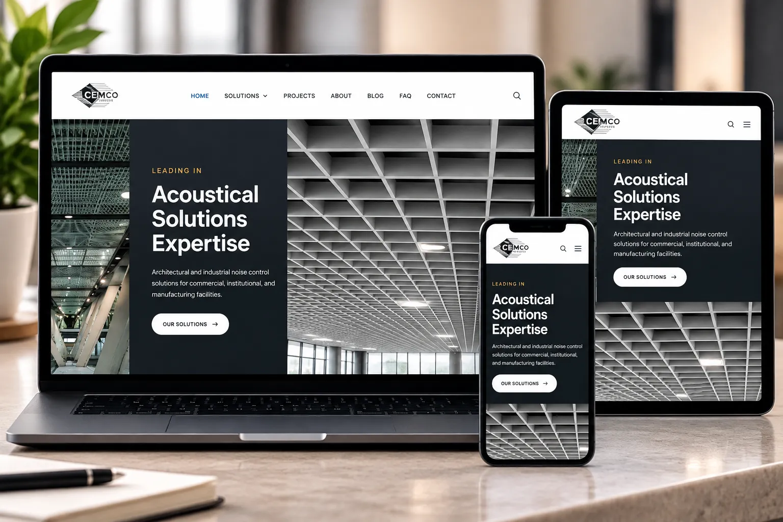 VMak Acoustics – Strona firmy budowlanej (akustyka)