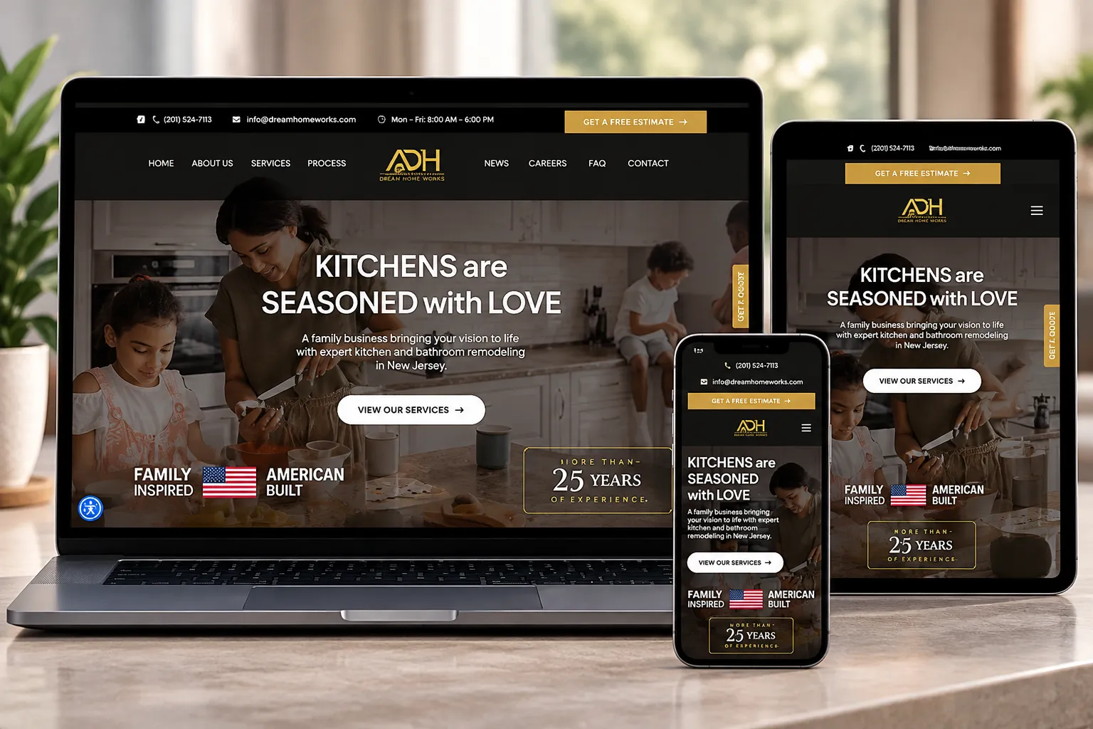 America’s Dream HomeWorks – Strona firmy remontowej i Local SEO