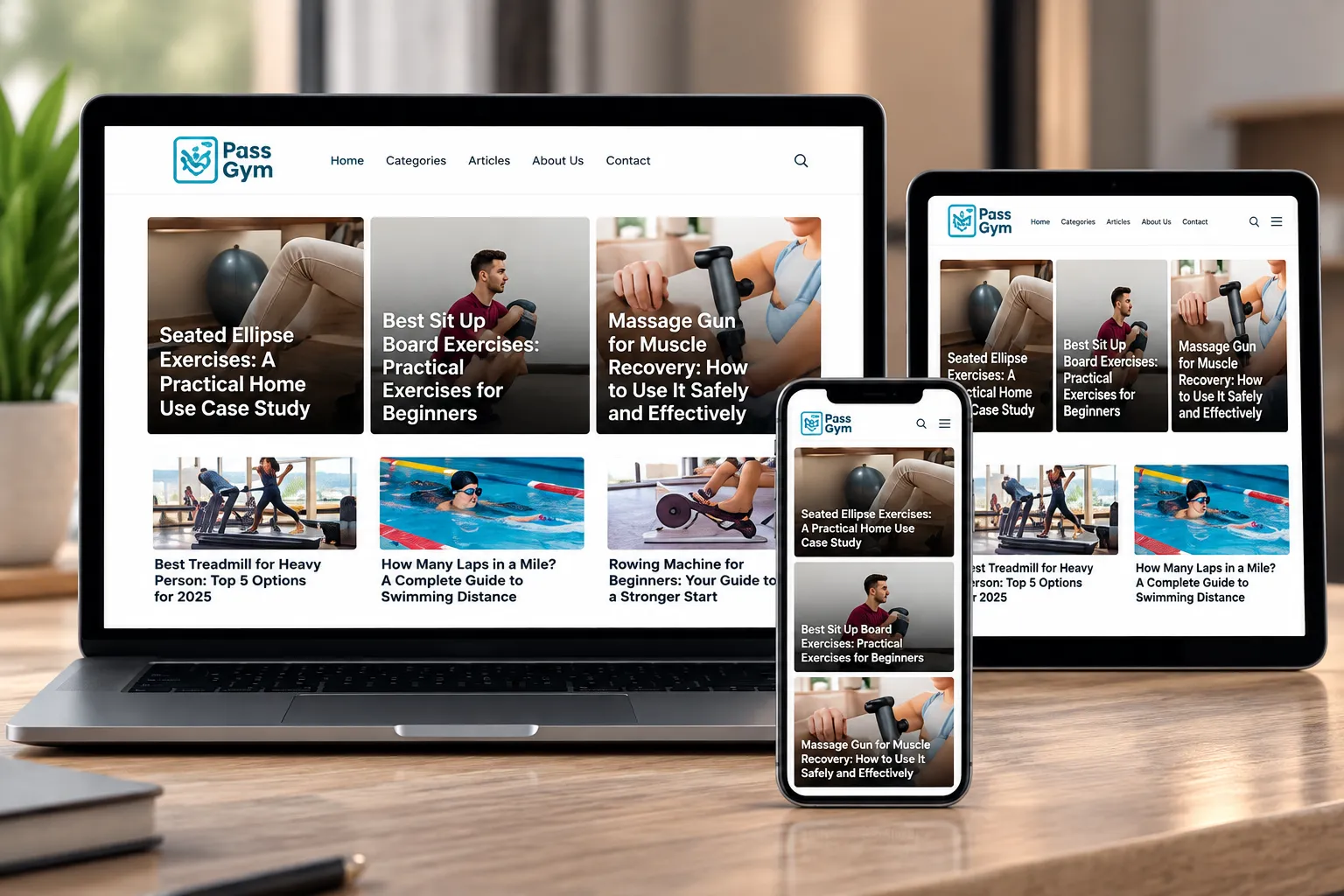 Strona internetowa PassGym — katalog produktów prozdrowotnych